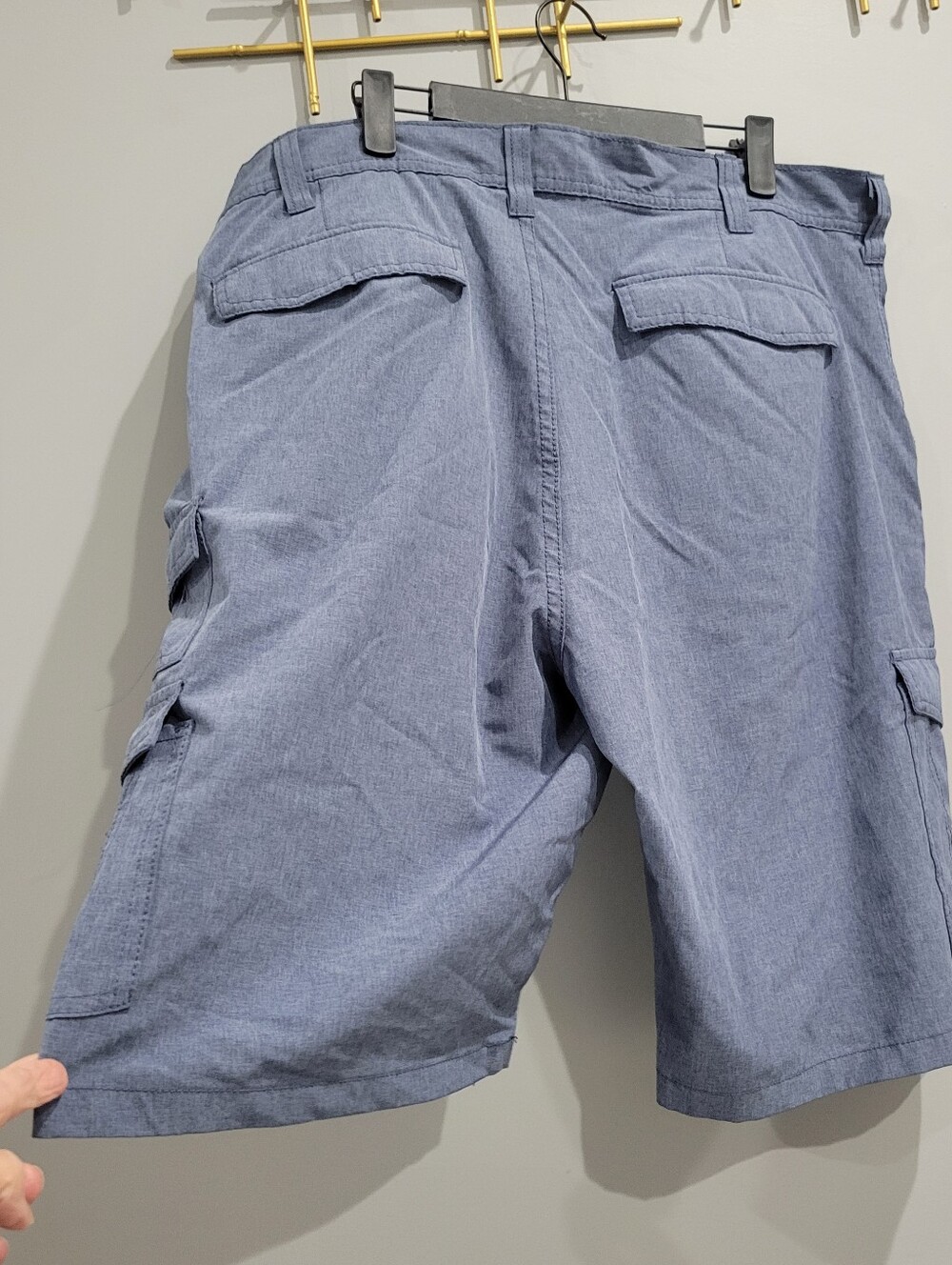 Iron Co. Hybrid Cargo Short Men's Heather Navy Golf Pickleball Size 36 New